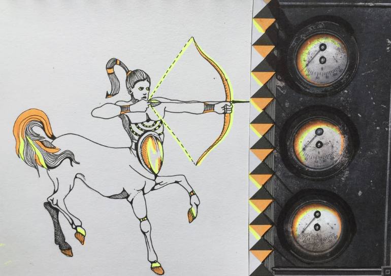 770x544 Sagittarius Drawing - Sagittarius Drawing