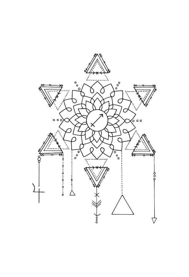 615x900 Sagittarius Drawing - Sagittarius Drawing