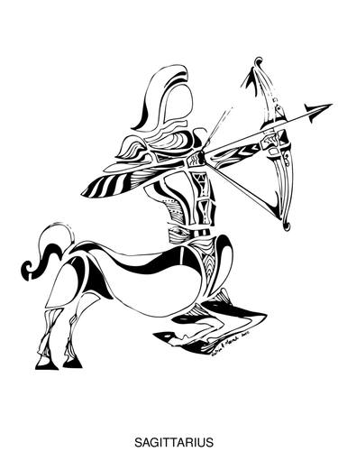 375x521 Sagittarius Drawings For Sale Saatchi Art - Sagittarius Drawing