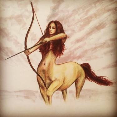 375x375 Sagittarius Centaur Drawing - Sagittarius Drawing