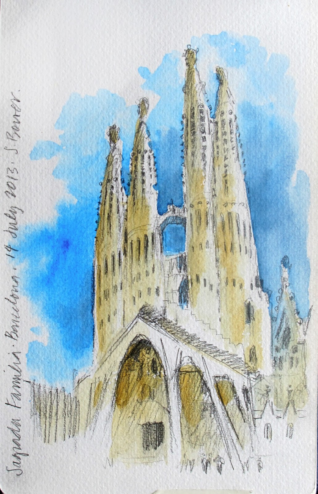 1031x1600 drawing perspectives in the forest - Sagrada Familia Drawing