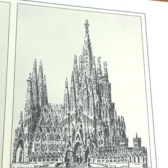 640x640 overrall view of sagrada familia drawing - Sagrada Familia Drawing