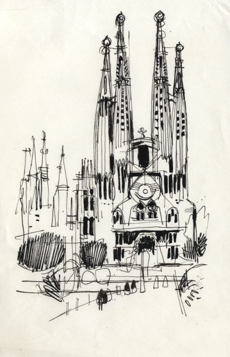 451x700 paul sharp - Sagrada Familia Drawing
