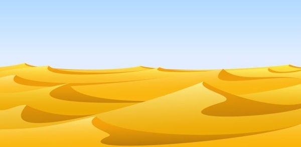 600x293 desert free vector download - Sahara Desert Drawing