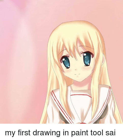 500x566 my first drawing in paint tool sai meme on me me - Sai Drawing