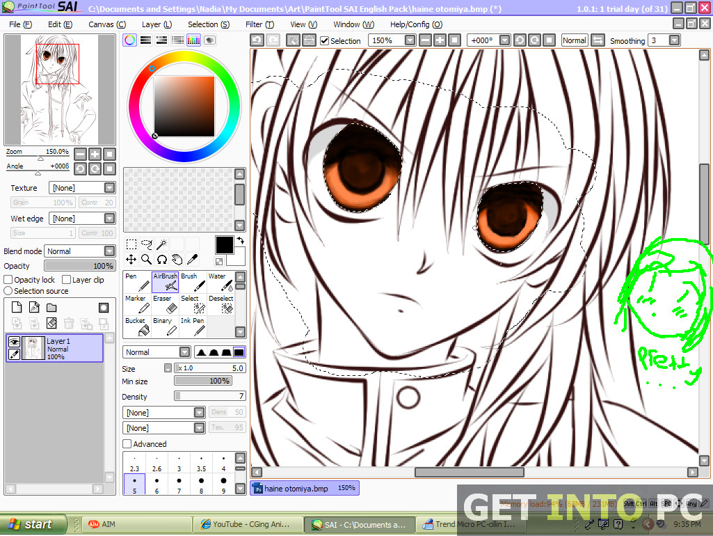 1025x770 Paint Tool Sai Free Download - Sai Drawing
