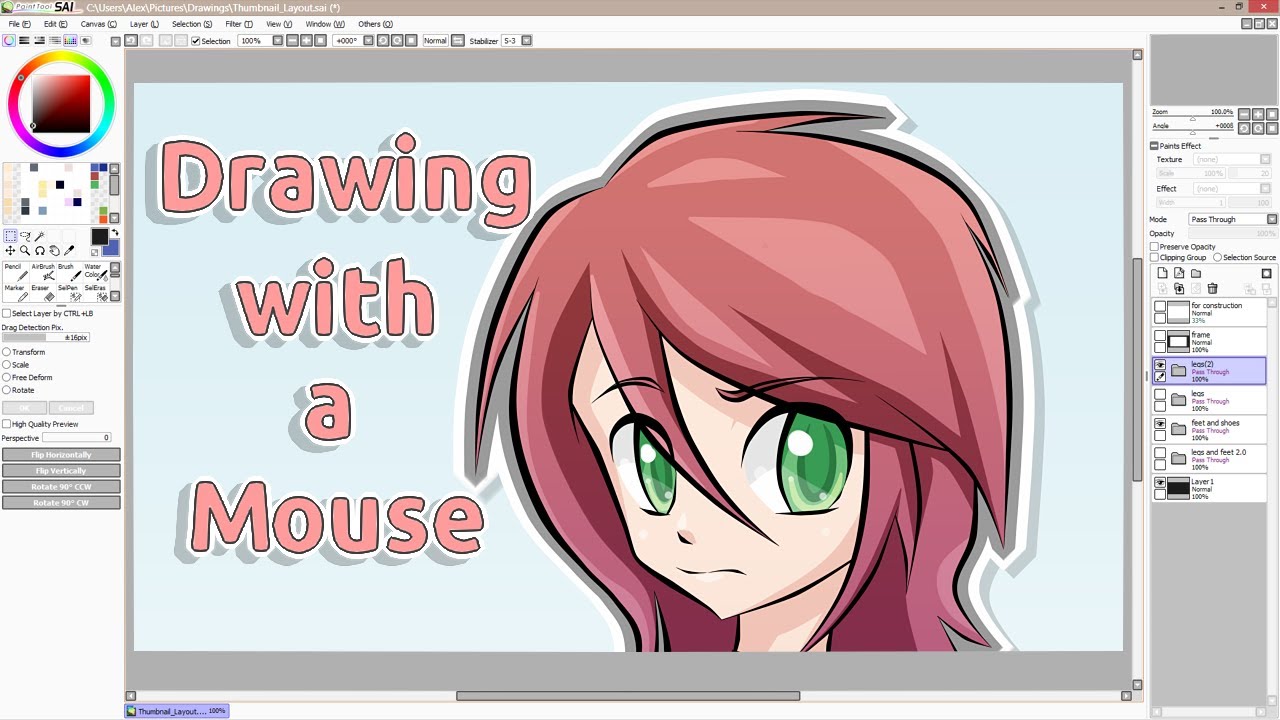 1280x720 Tutorial - Sai Drawing