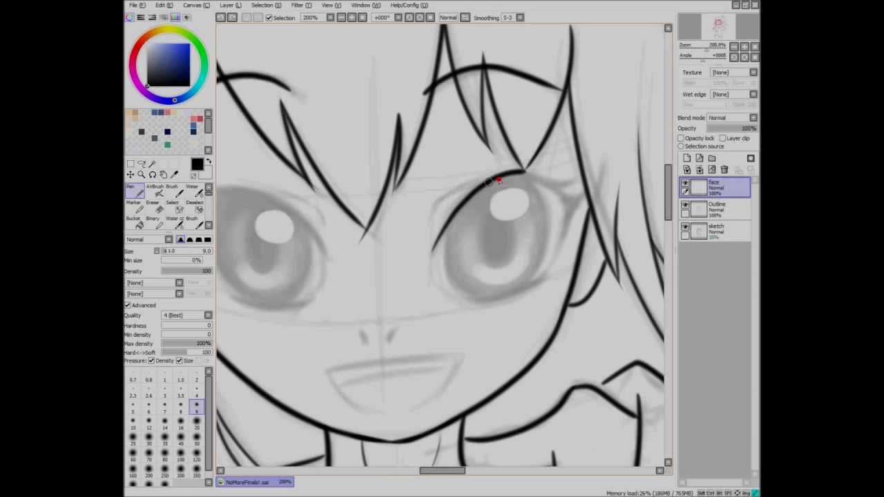 1280x720 beginner's tutorial - Sai Drawing