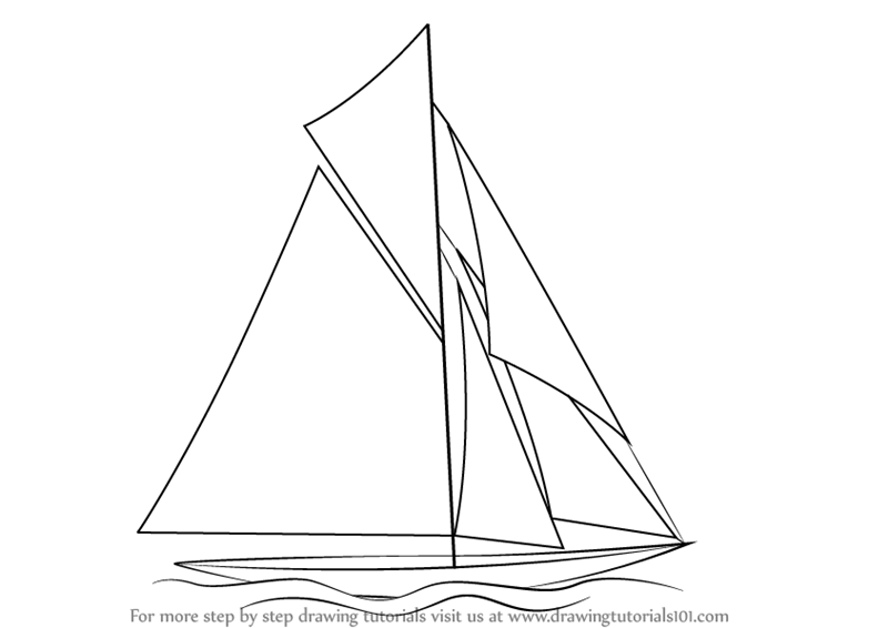 800x566 learn how to draw a sailboat - Sailboat Drawing