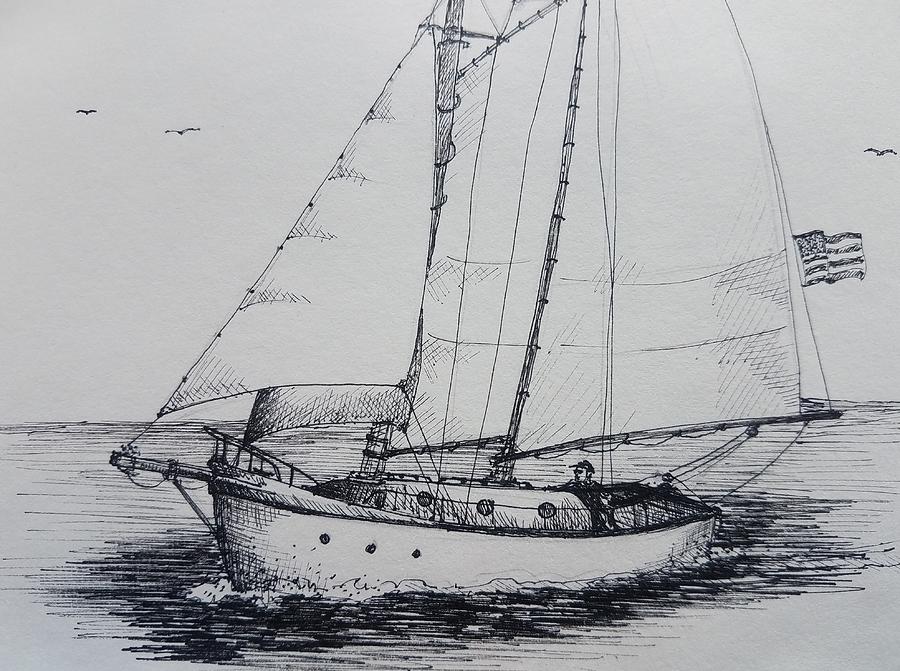 900x671 sailboat drawing - Sailboat Drawing