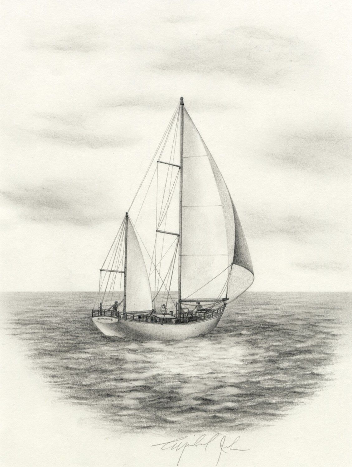 1129x1500 sailboat drawing - Sailboat Drawing