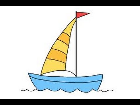 480x360 How To Draw A Simple Boat - Sailboat Drawing Easy