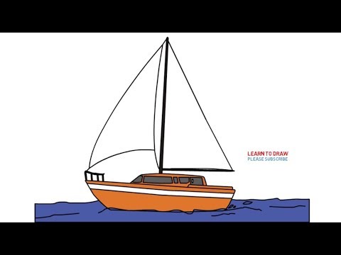 480x360 how to draw a sailboat step - Sailboat Drawing For Kids