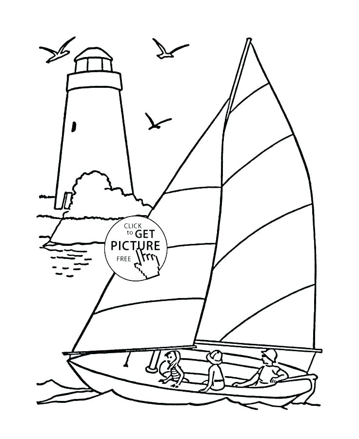736x900 sailboat coloring book pages motor boat coloring s boats - Sailboat Drawing For Kids