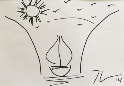 411x284 Jeff Koons - Sailboat Drawing Images