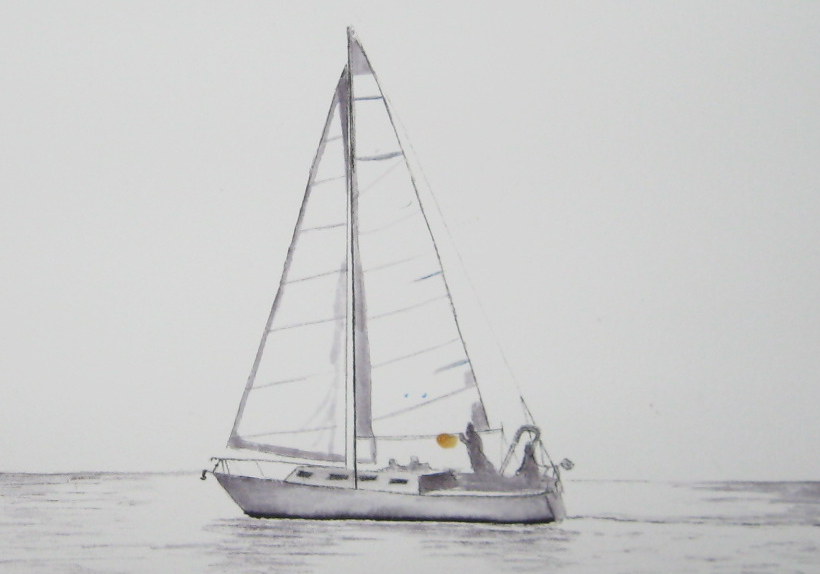 820x574 sailboat drawing free download - Sailboat Drawing Images