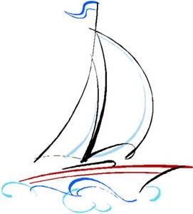 271x300 Drawn Yacht Line Drawing - Sailboat Line Drawing