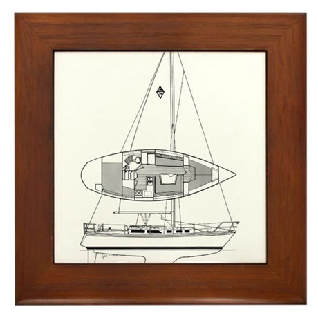 460x460 Sailboat Line Drawing Wall Art - Sailboat Line Drawing