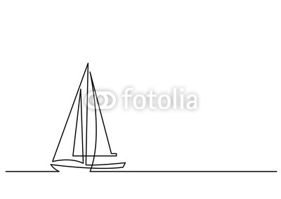400x283 Continuous Line Drawing Of Sailboat Buy Photos Ap Images - Sailboat Line Drawing