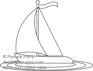 300x231 Line Drawing Of A Sailboat Clipart Stock Photography Acclaim - Sailboat Line Drawing