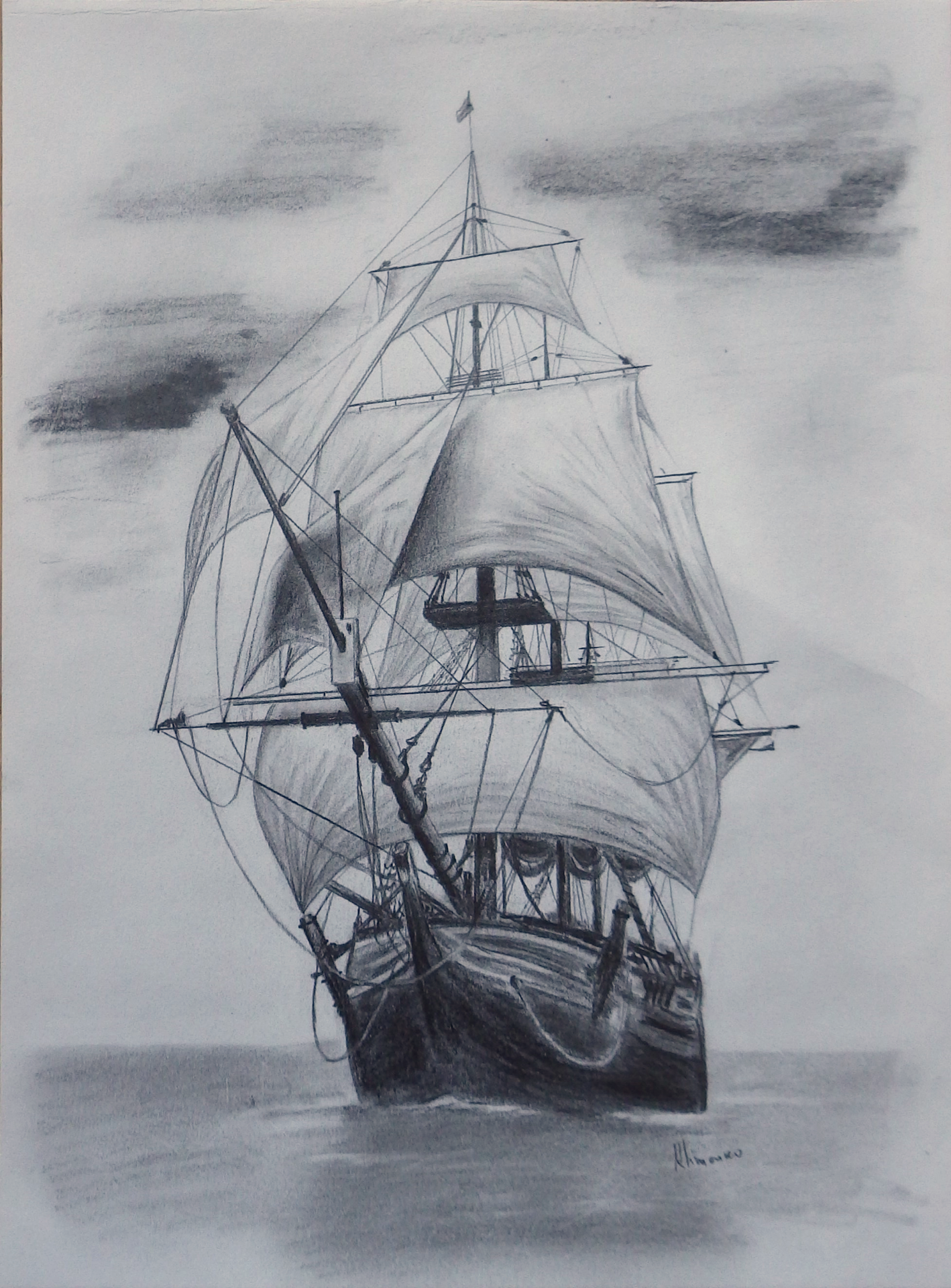 Sailing Ship Drawing at Explore collection of