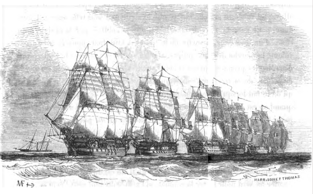 1086x676 Line Of Battle - Sailing Ship Line Drawing