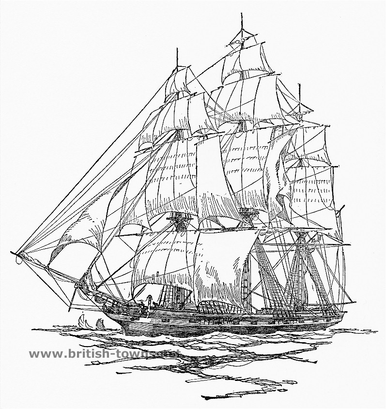 Sailing Ship Line Drawing at PaintingValley.com | Explore collection of ...