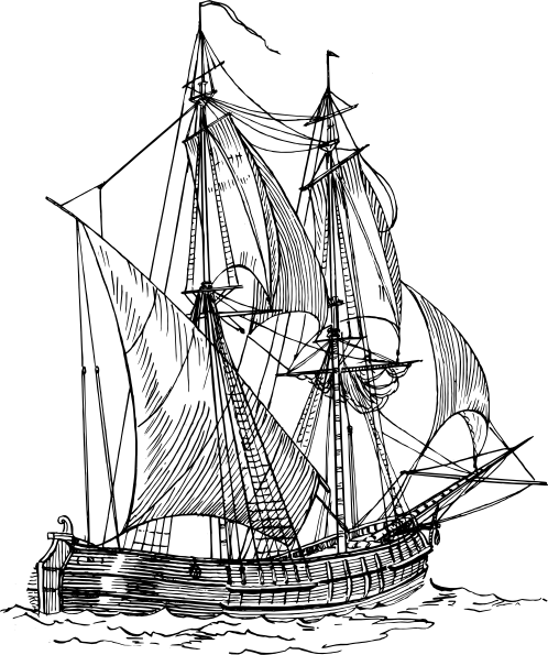 498x595 ship clip art clip art girls camp in ship drawing, ship - Sailing Ship Line Drawing