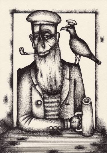 375x538 old sailor drawing - Sailor Drawing