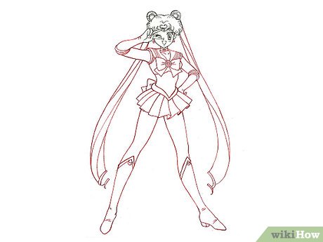 460x345 how to draw sailor moon steps - Sailor Drawing