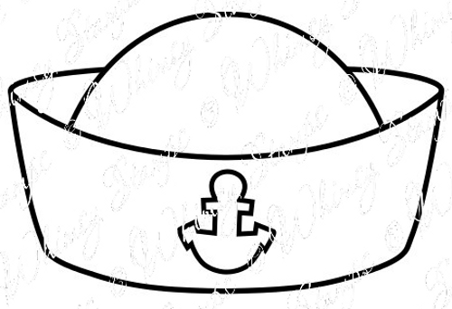 500x342 Drawn Sailor Hat Clipart - Sailor Hat Drawing