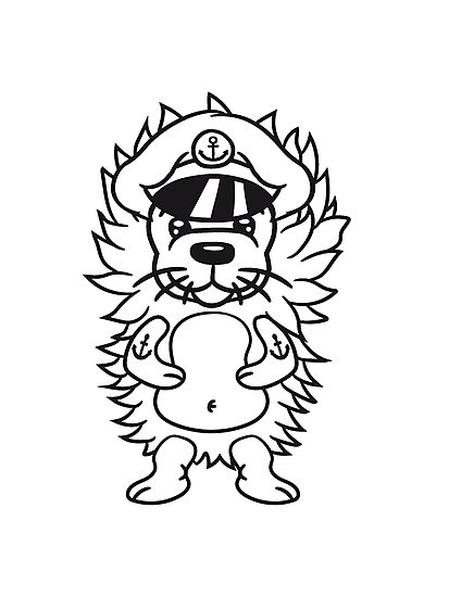 413x550 captain hedgehog captain sailor hat sailor ship boat sea water - Sailor Hat Drawing