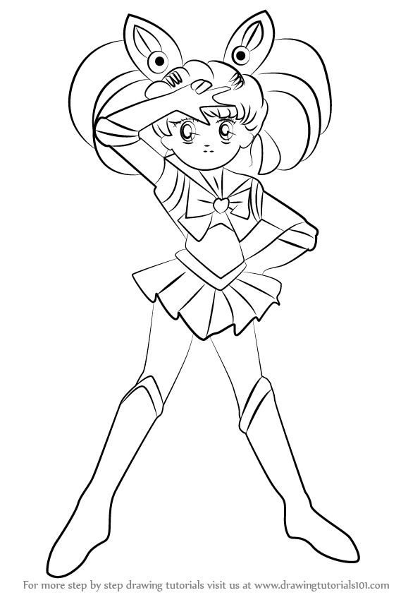 596x843 learn how to draw sailor chibi moon from sailor moon - Sailor Moon Drawing