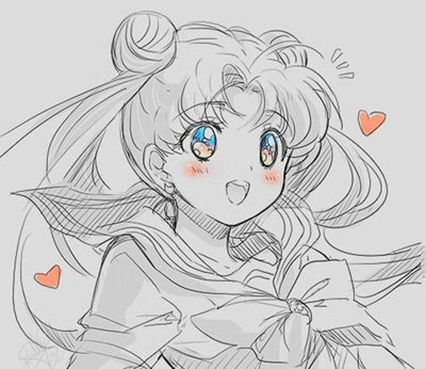 600x519 beautiful anime drawings anime sailor moon art, sailor moon - Sailor Moon Drawing