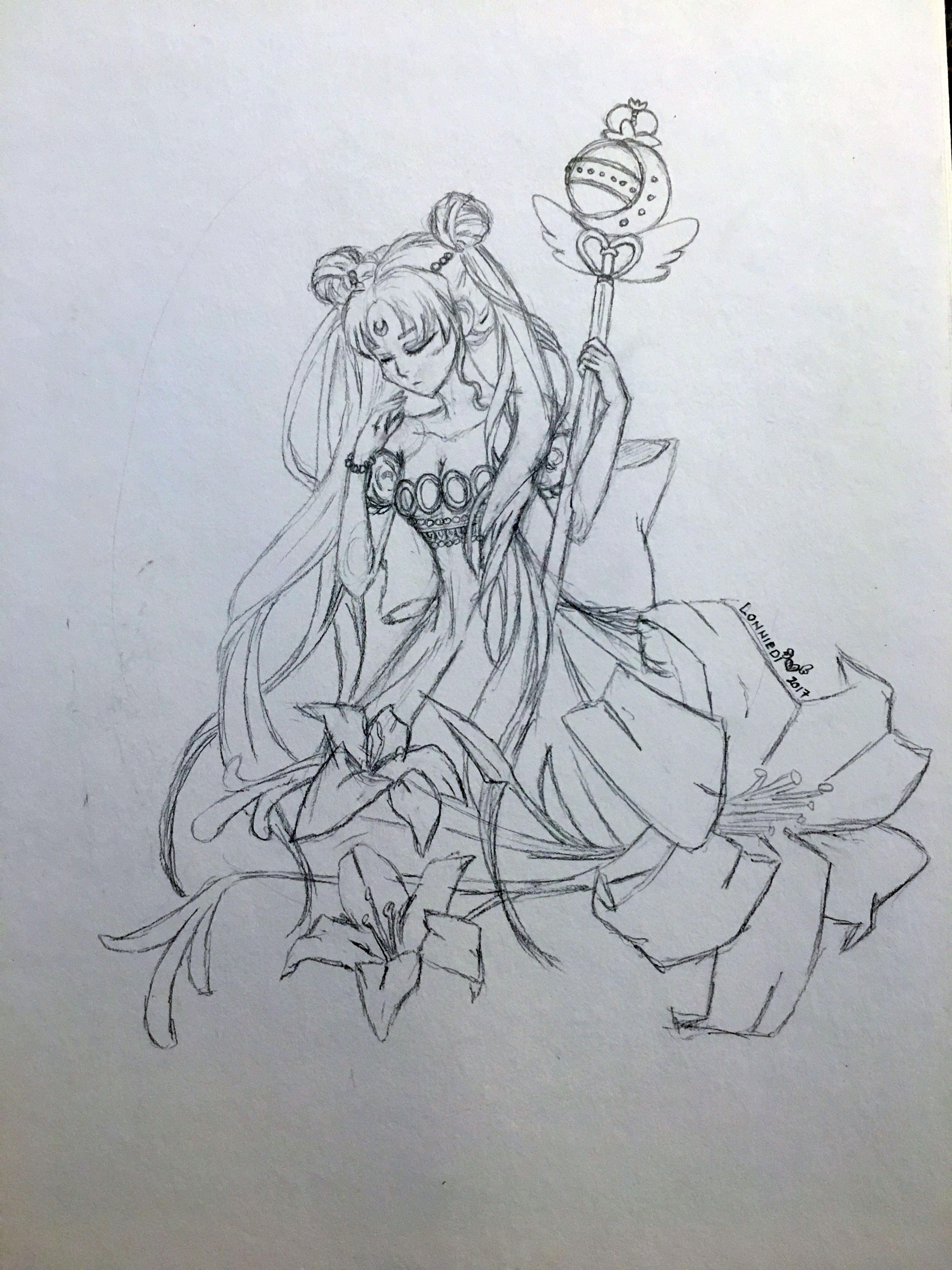 3024x4032 sketching with lonnie! sailor moon fanart for anime challenge - Sailor Moon Drawing