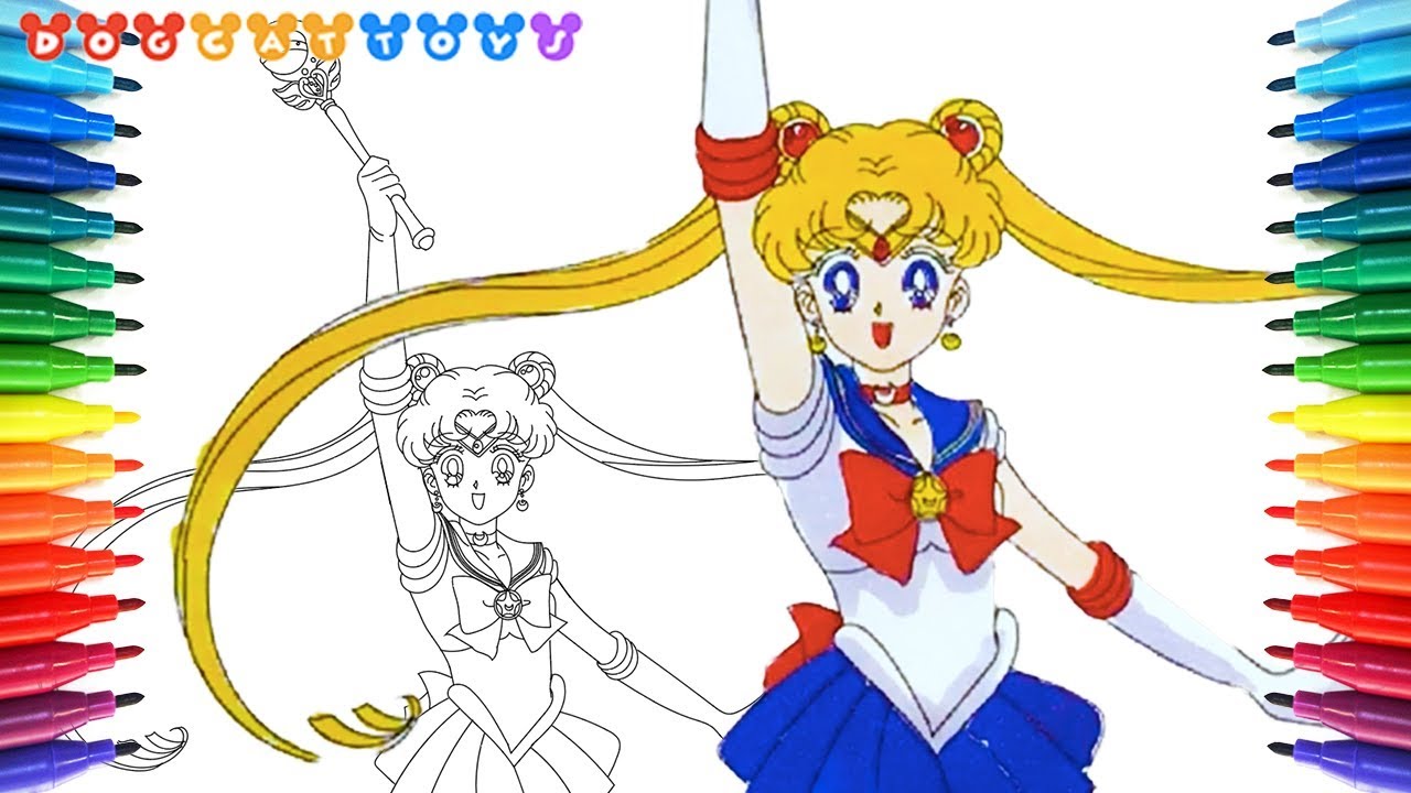 1280x720 how to draw sailor moon coloring book - Sailor Moon Drawing Book