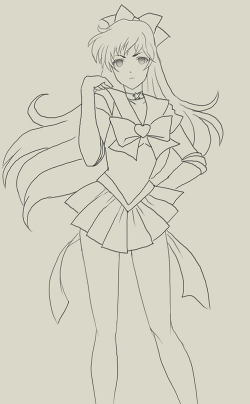500x808 how to draw sailor venus - Sailor Venus Drawing