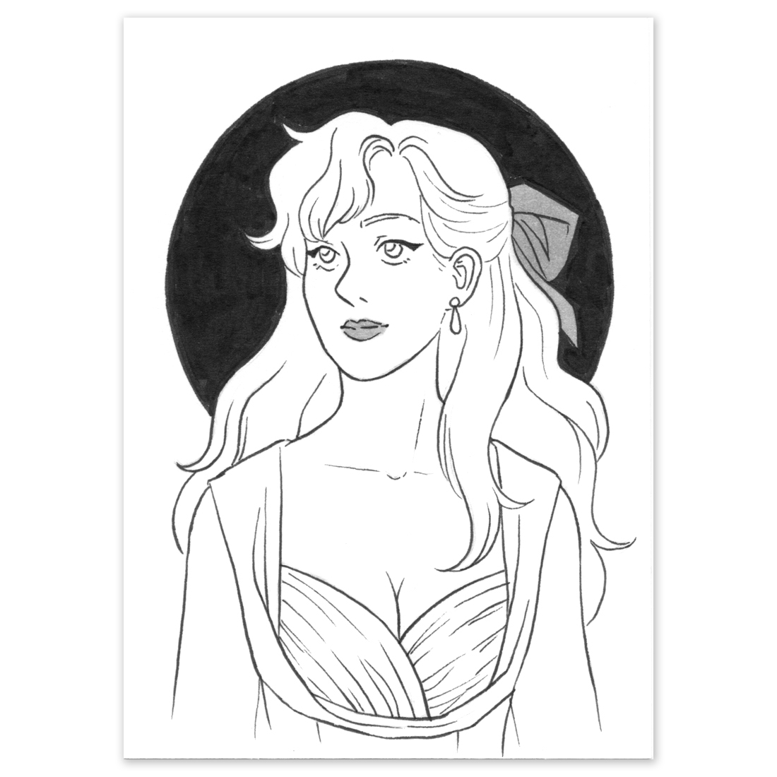 1100x1100 inktober sailor venus original drawing molly alice hoy - Sailor Venus Drawing