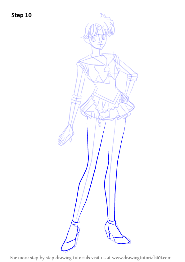596x842 learn how to draw sailor venus from sailor moon - Sailor Venus Drawing