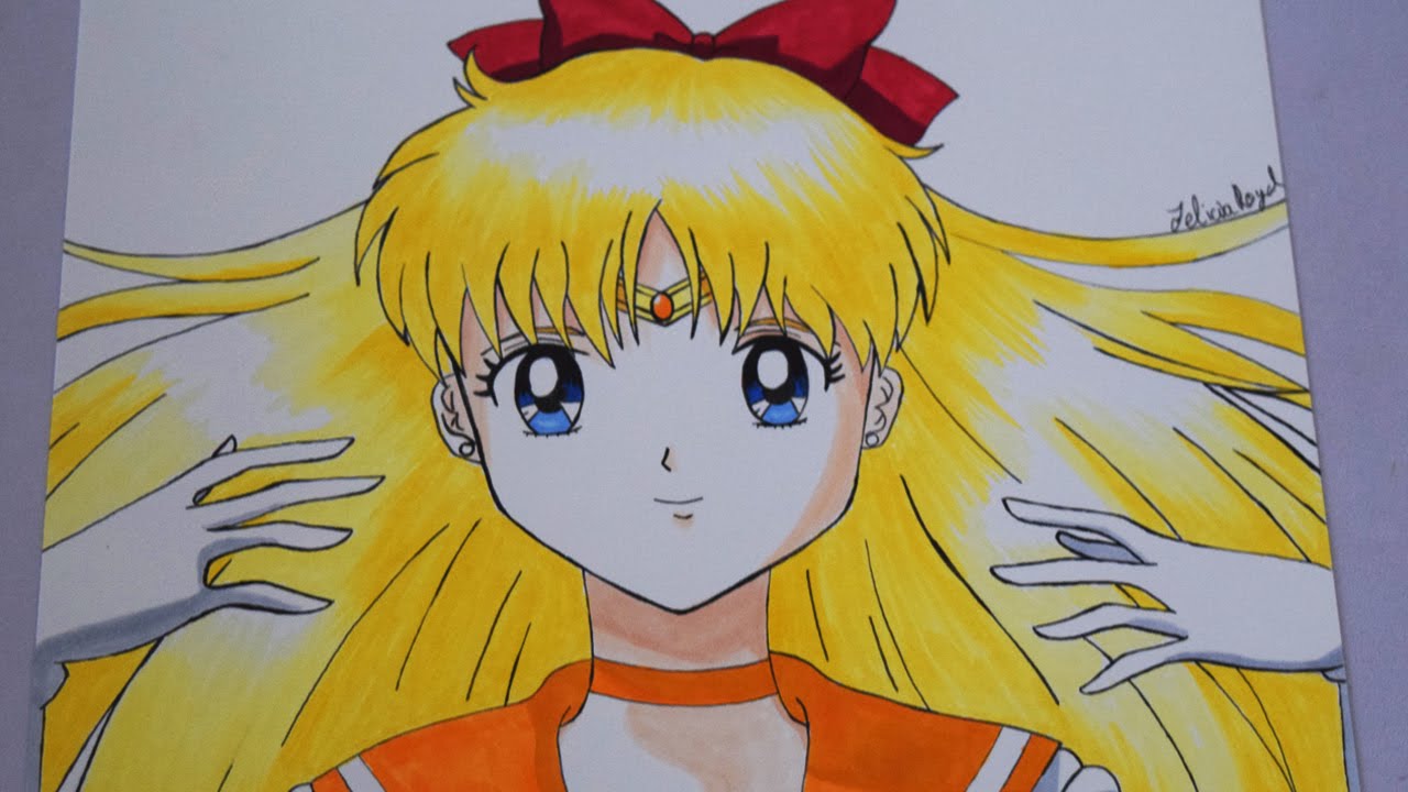 1280x720 sailor venus drawing - Sailor Venus Drawing