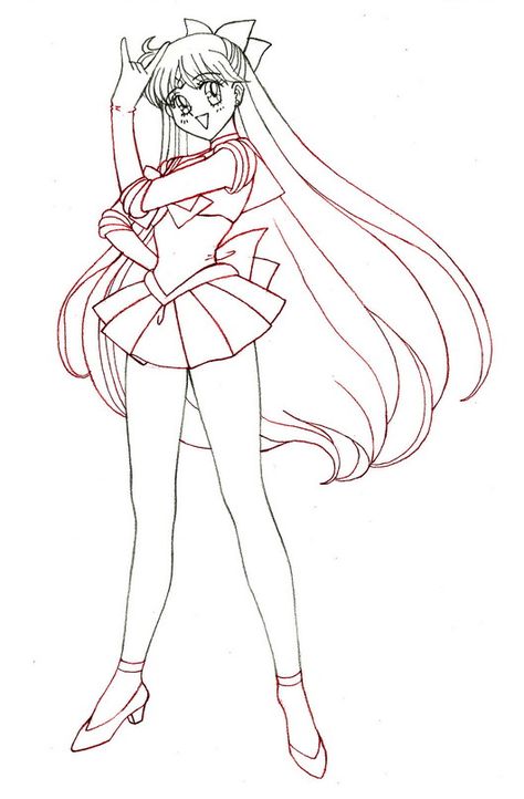474x722 how to draw sailor venus steps - Sailor Venus Drawing