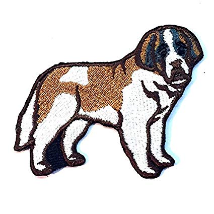 425x425 saint bernard iron on patch arts, crafts sewing - Saint Bernard Drawing