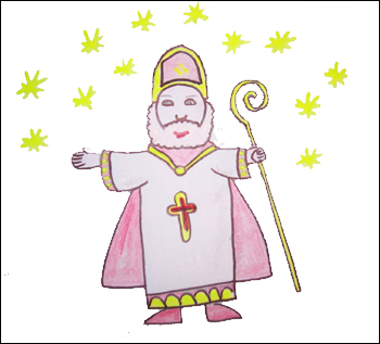 350x317 St Nicholas Center How To Draw - Saint Drawing