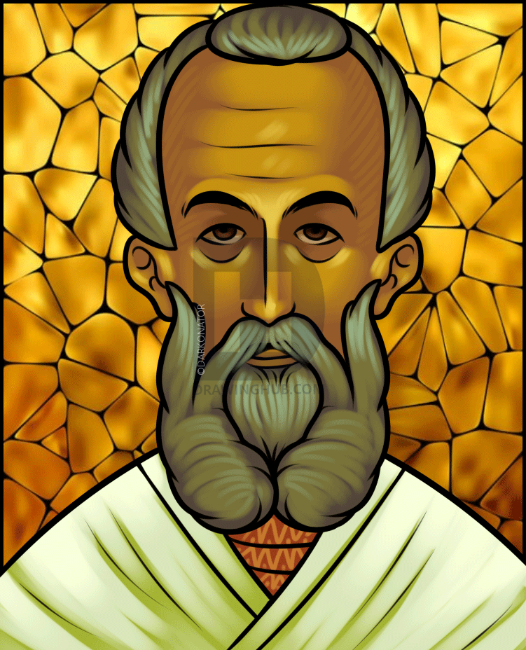 751x928 how to draw saint patrick, st patrick, step - Saint Drawing