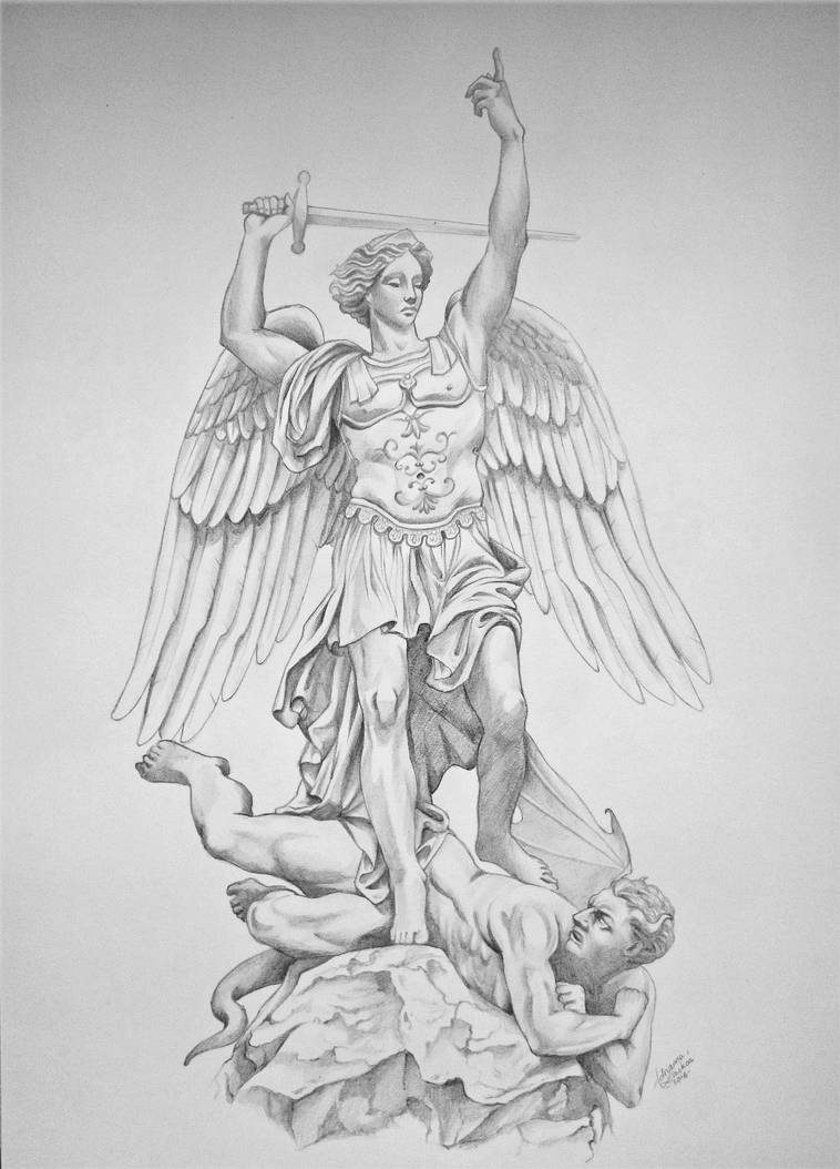 Saint Michael Drawing at PaintingValley.com | Explore collection of ...