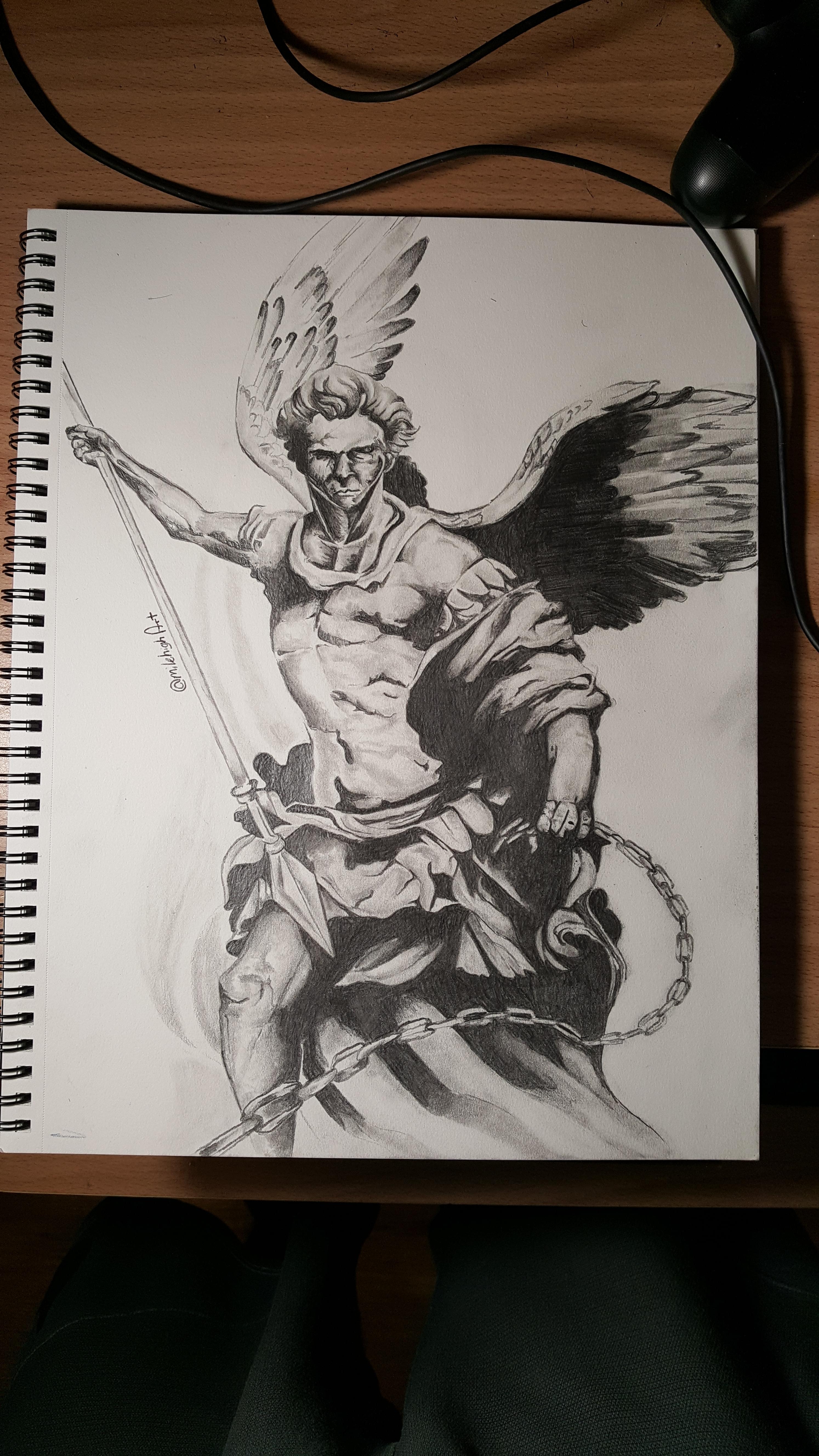 2988x5312 saint michael design mechanical pencil - Saint Michael Drawing