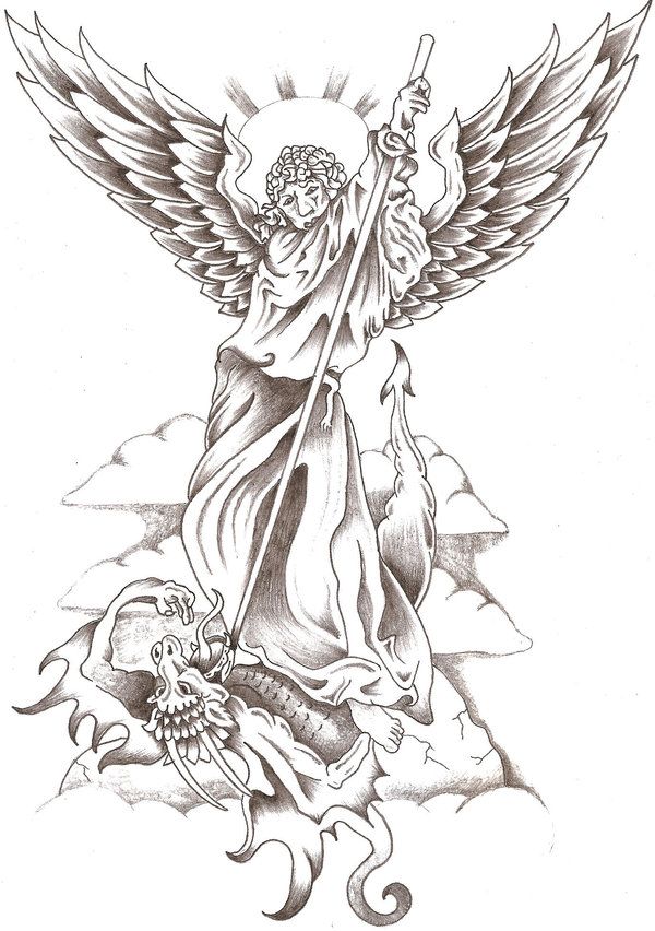 600x852 St Michael - Saint Michael Drawing