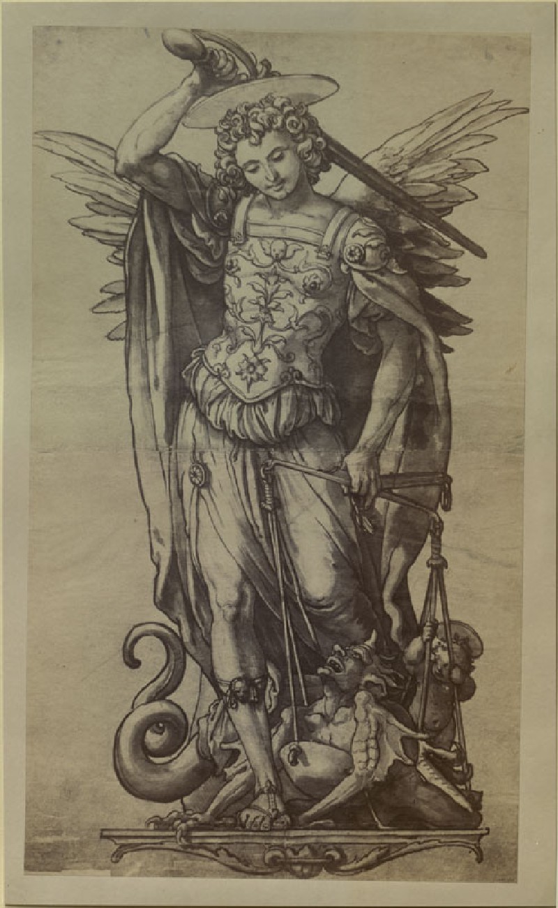 800x1301 ashmolean the elements of drawing, john ruskin's teaching - Saint Michael Drawing