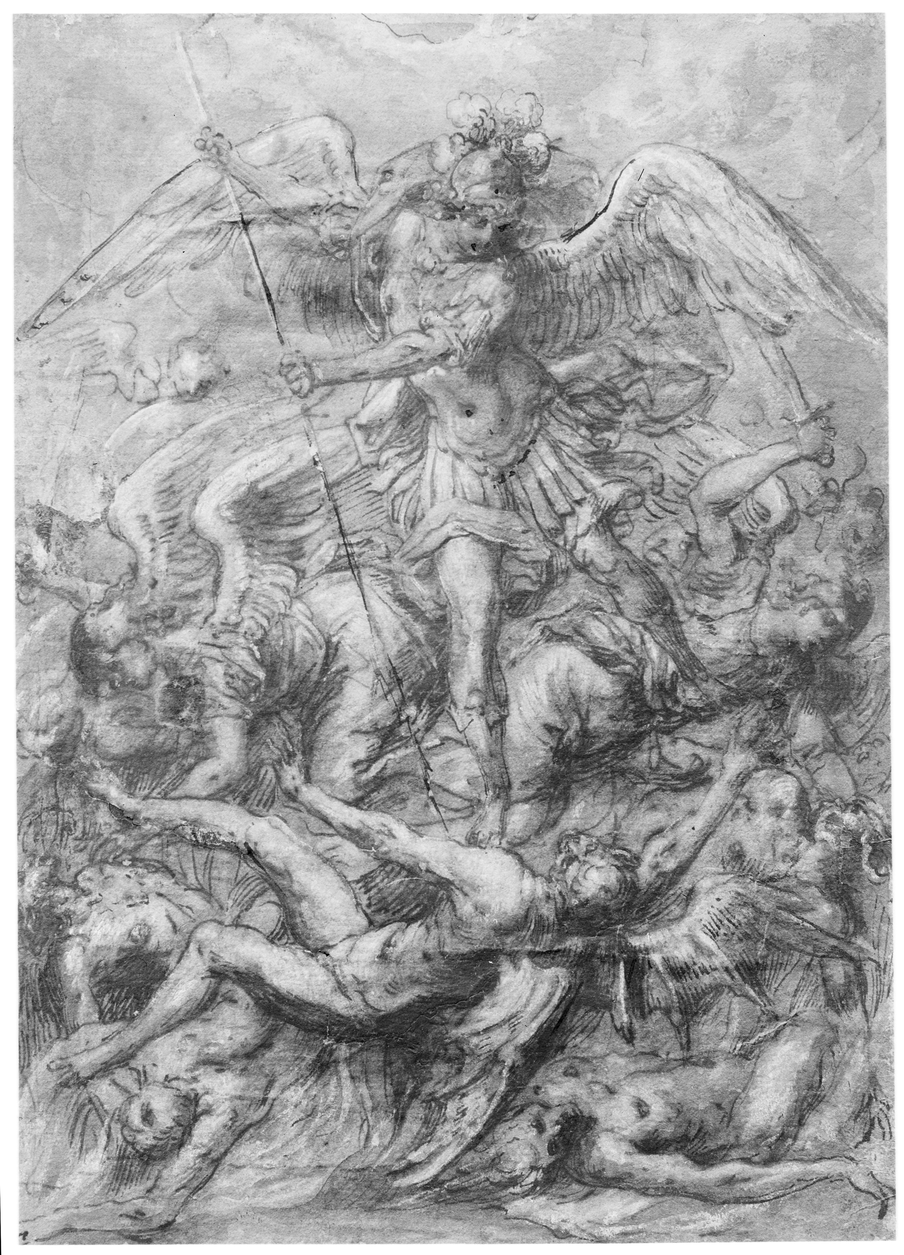 2882x4000 filesaint michael expelling the fallen angels met - Saint Michael Drawing