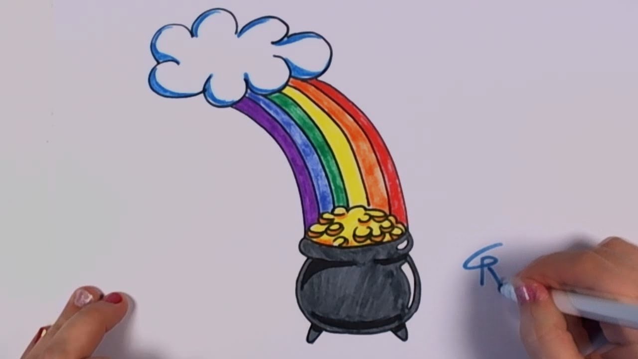 1280x720 how to draw a pot of gold for st patrick's day cc - Saint Patrick Drawing